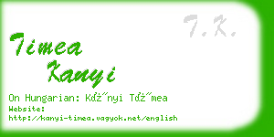 timea kanyi business card
